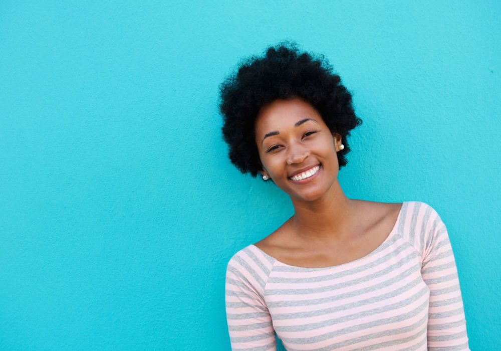 woman happy about title loan