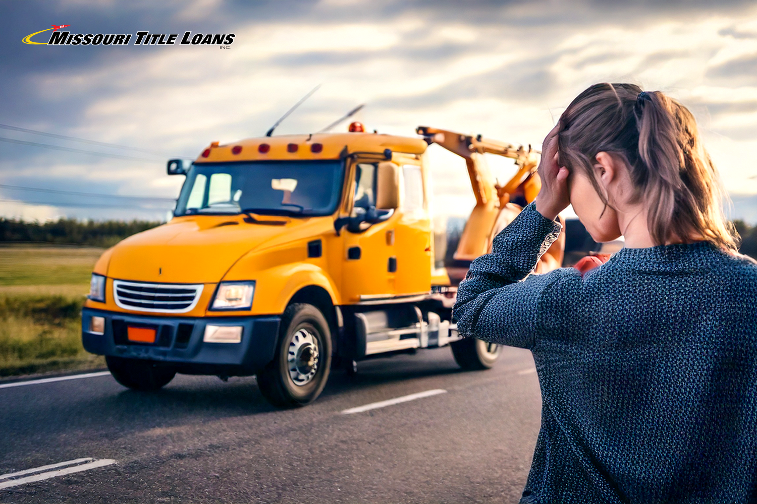 woman stressed and needs car repossession help