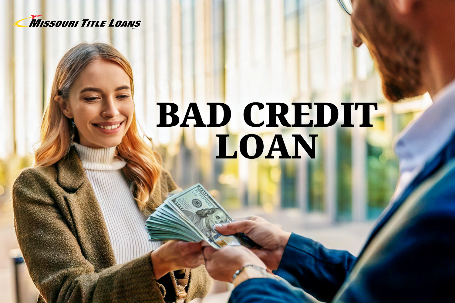 woman receives $2,000 from a title loan