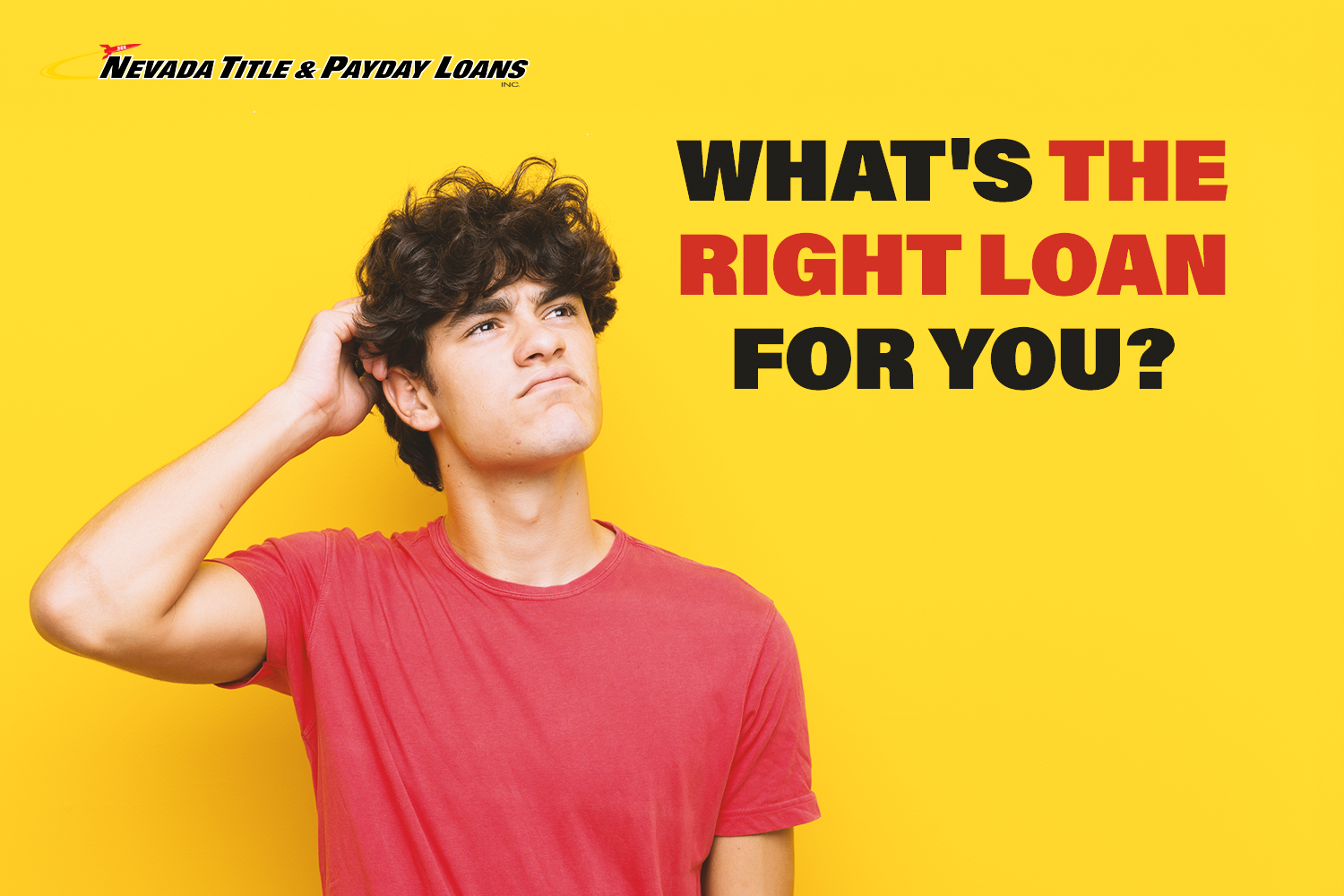man scratching head thinking about loan options