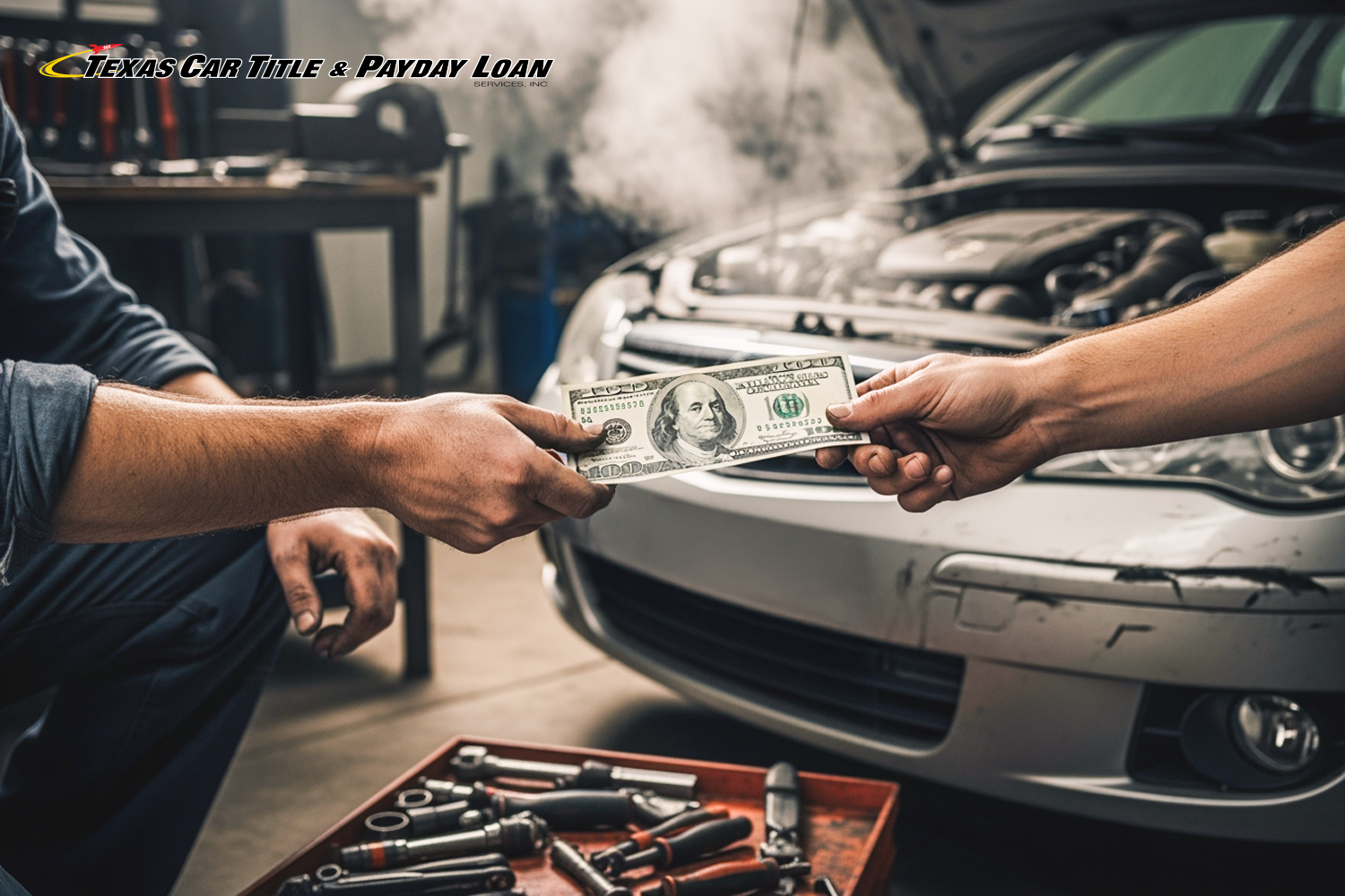 receiving $100 emergency loan for auto repairs