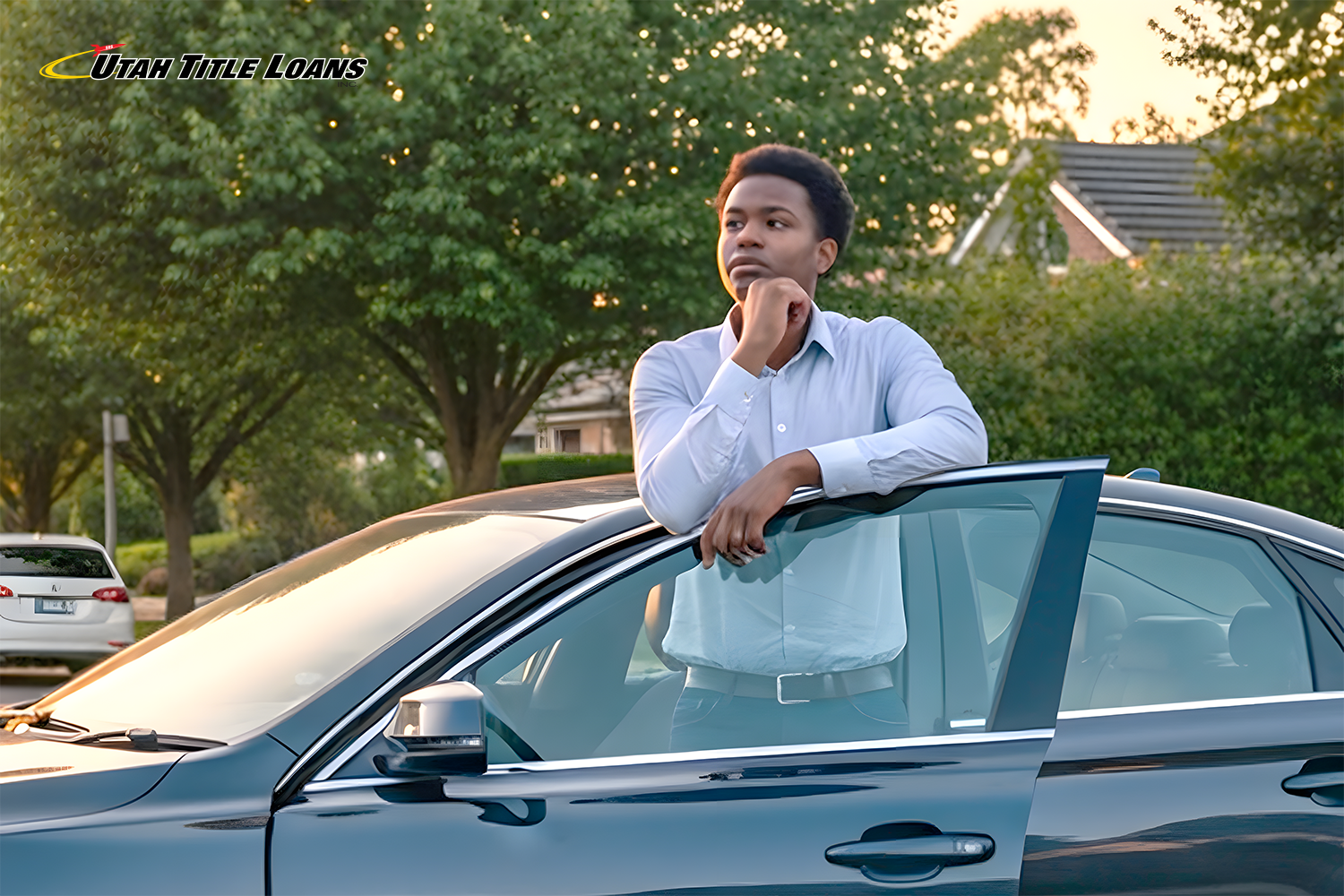 man thinks about getting title loan with no proof of income