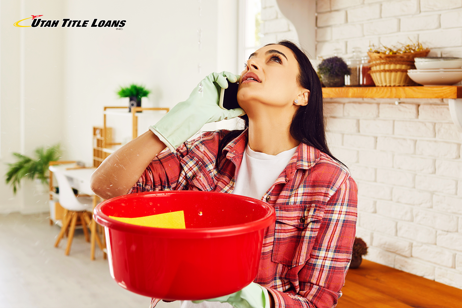 woman worried about home emergency and needs payday loan