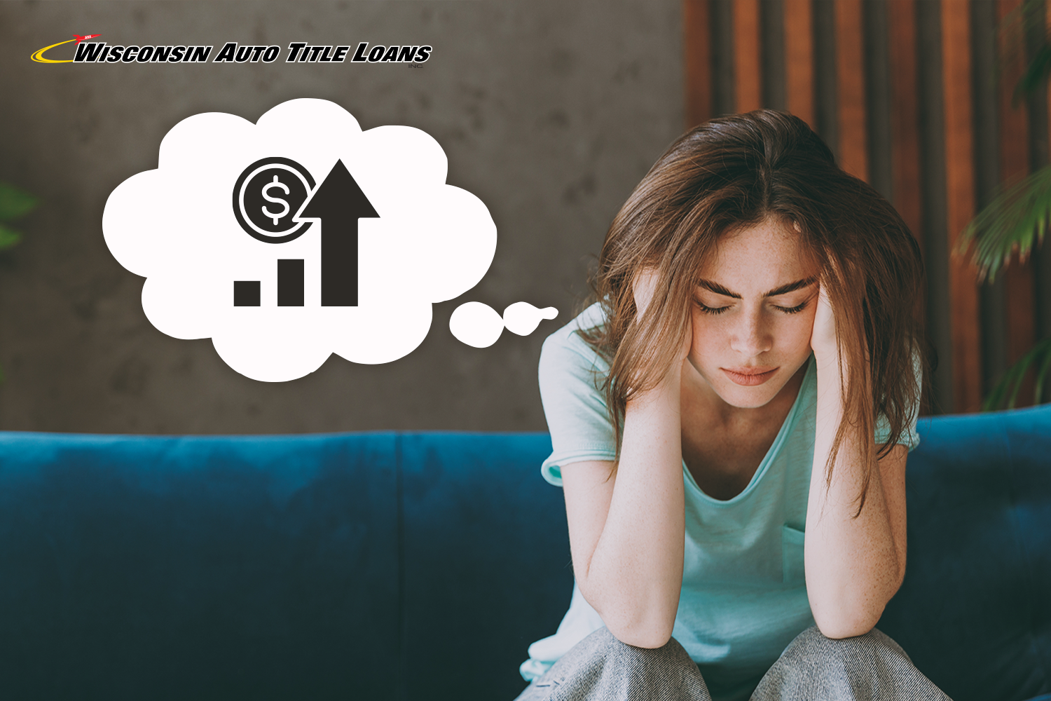 woman thinks about loans in Wisconsin for emergency cash during inflation