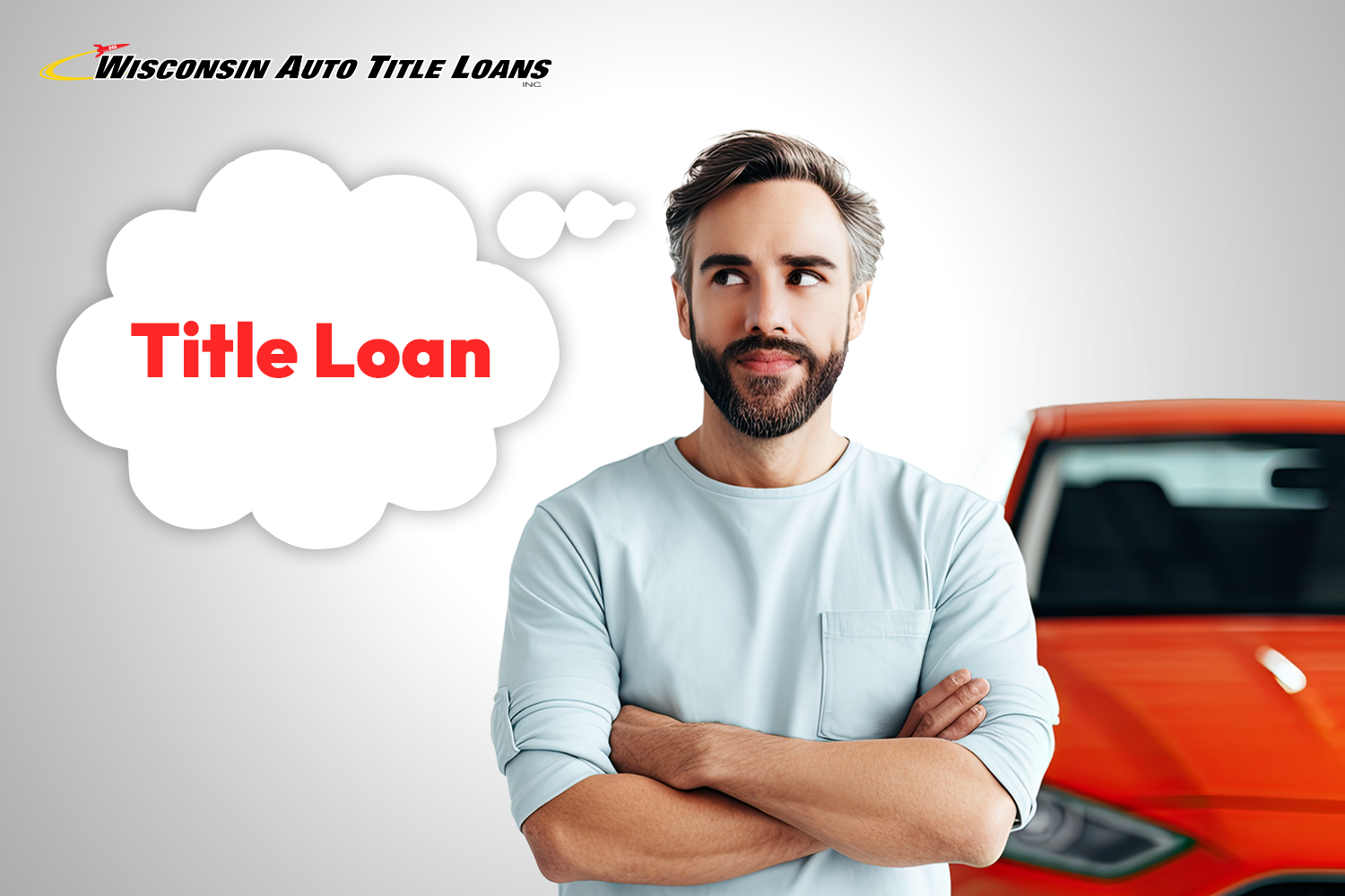man considers a car title loan