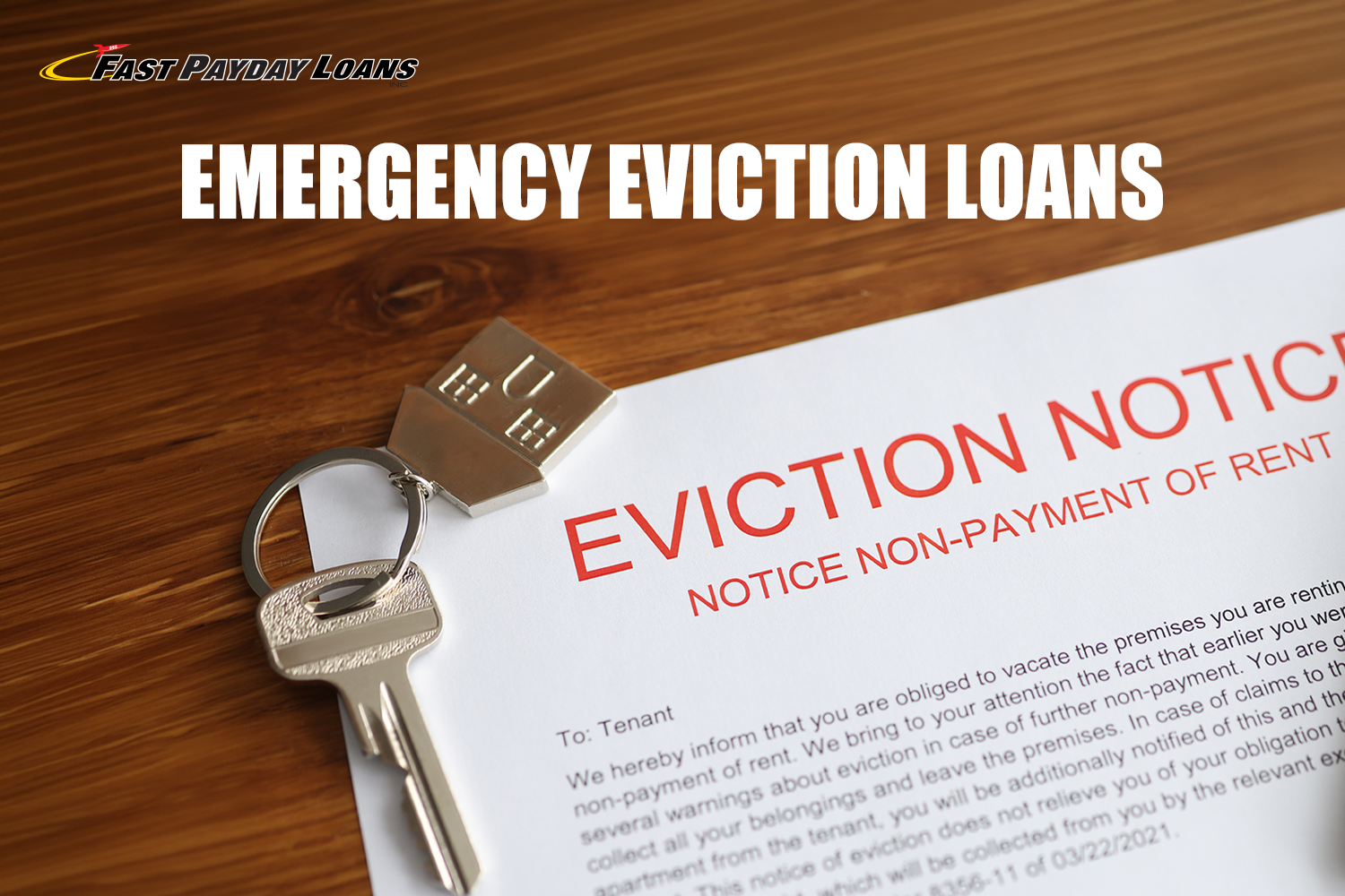 emergency eviction notice with keys