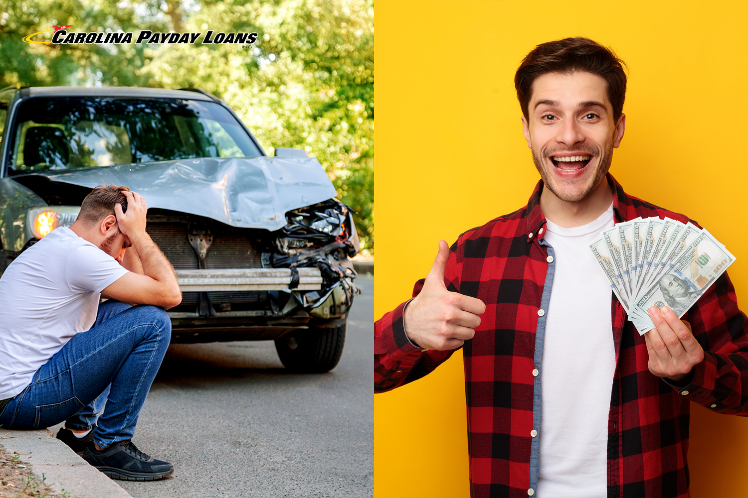 man needs emergency cash from payday loans for auto repairs