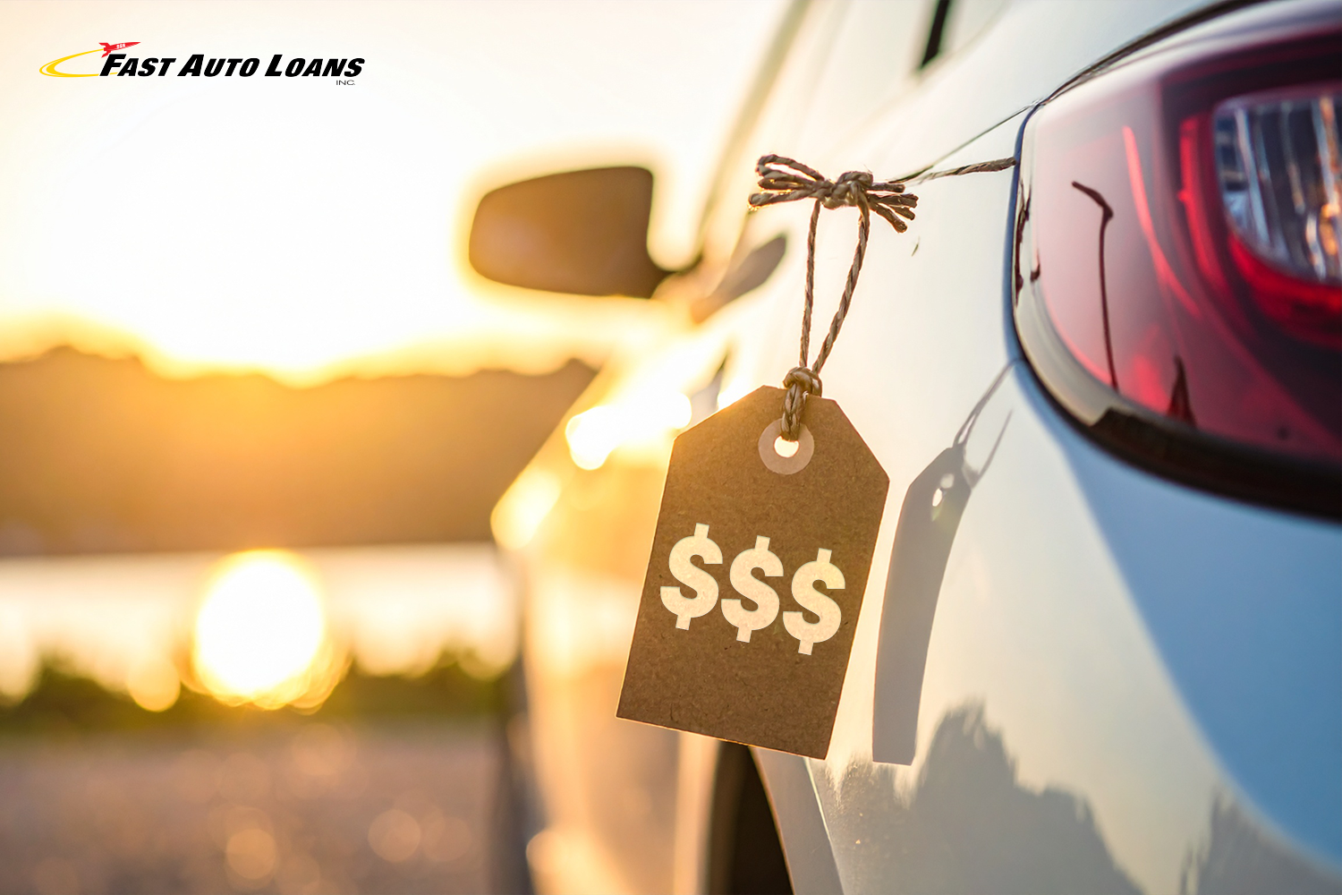 car that was used for a title loan with a price tag attached