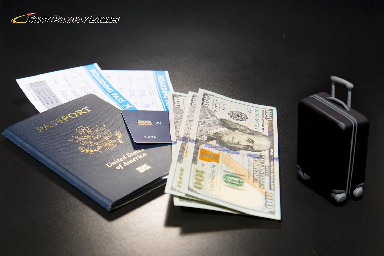 emergency travel cash in Florida with a passport and airplane tickets