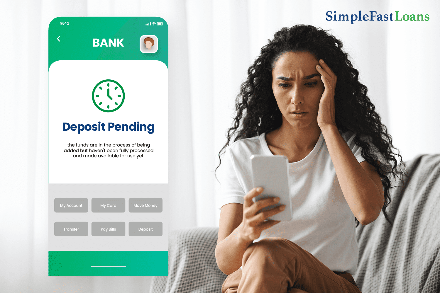 Woman worried about her pending direct deposit