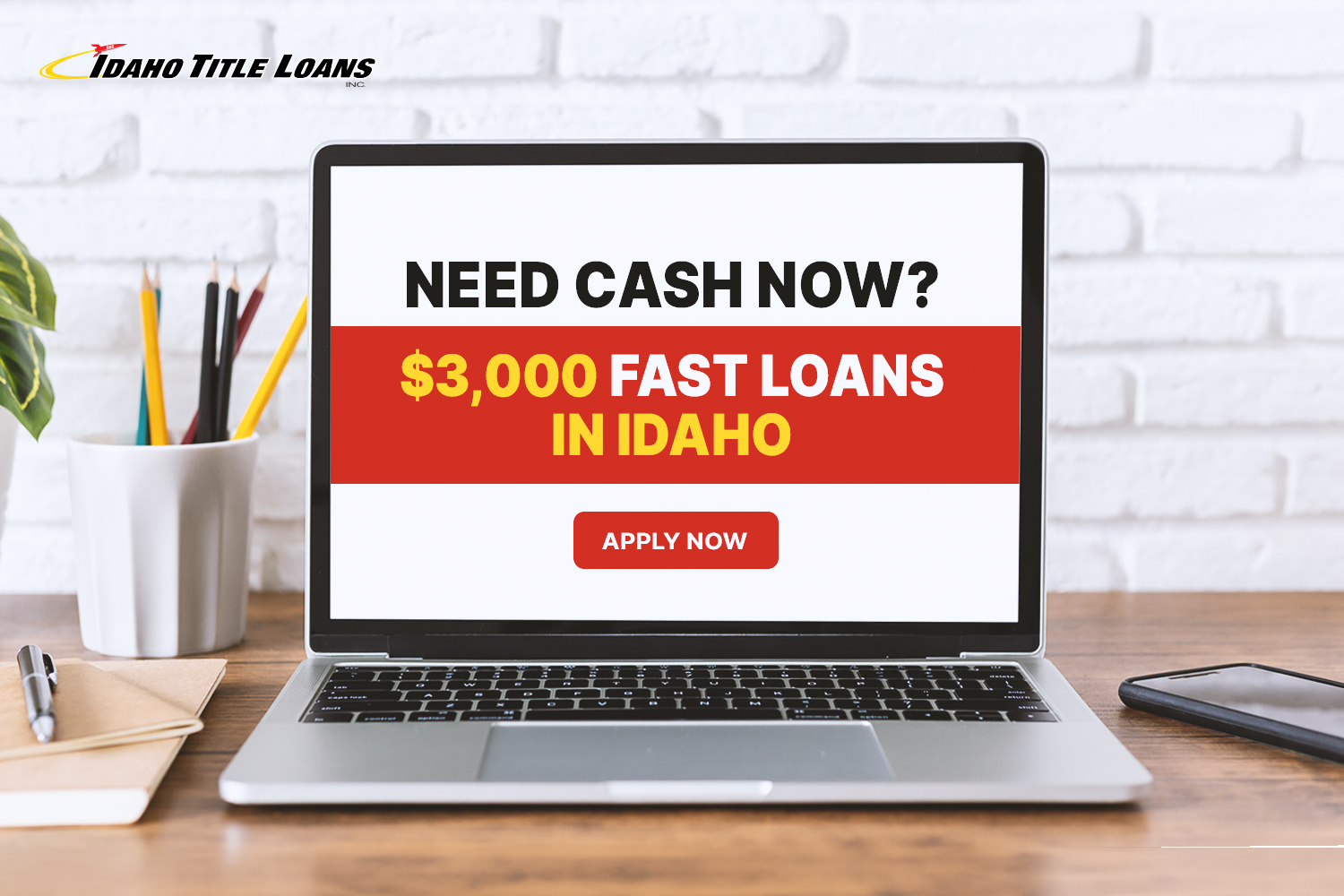 computer screen that says "Need cash now? $3,000 fast loans in Idaho"