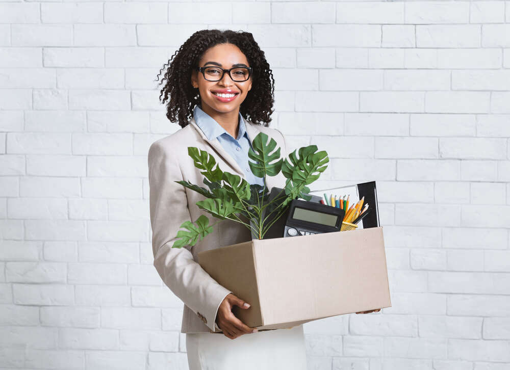 woman starting a new job