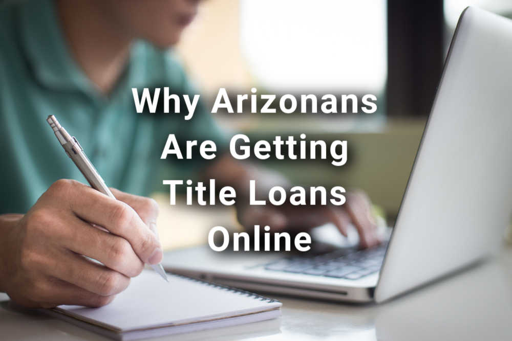 Person searching for title loans online