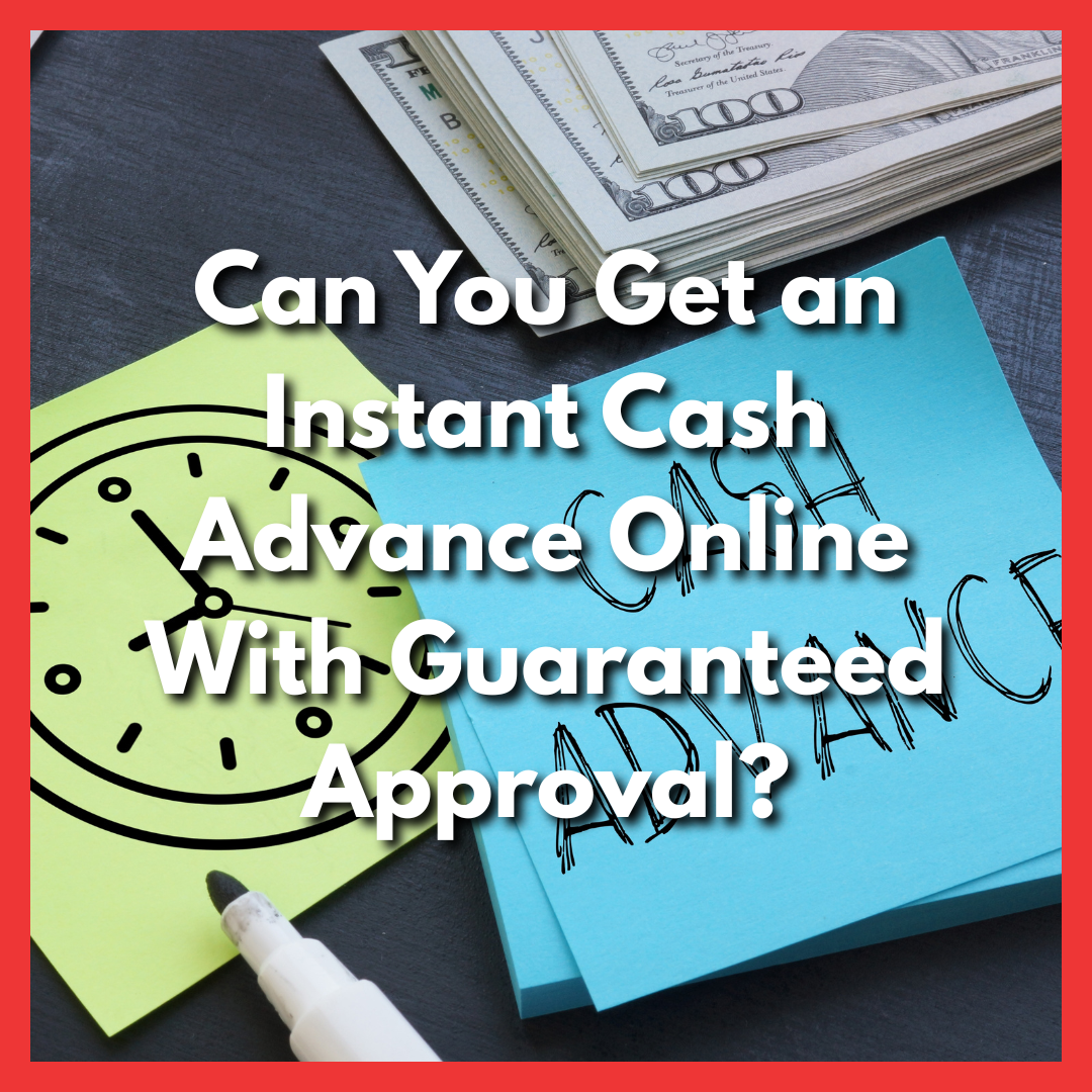 post it with clock and cash advance with a stack of cash