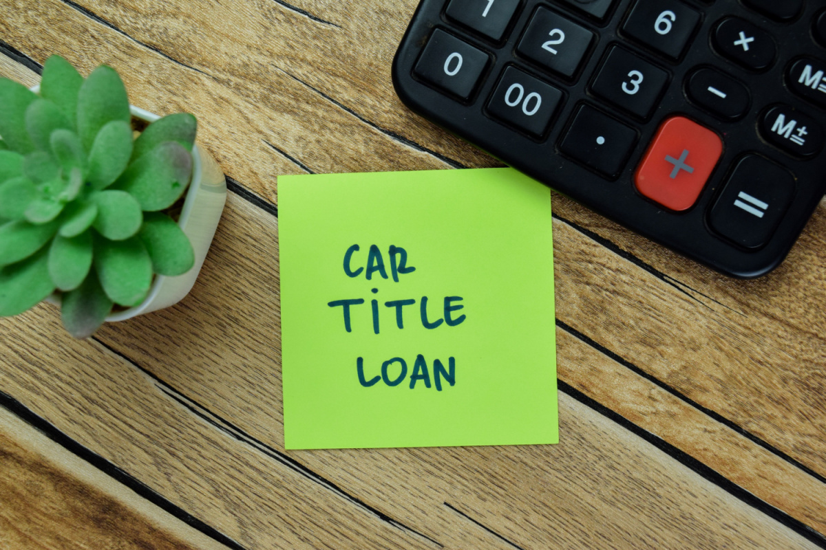 car title loan on post it note