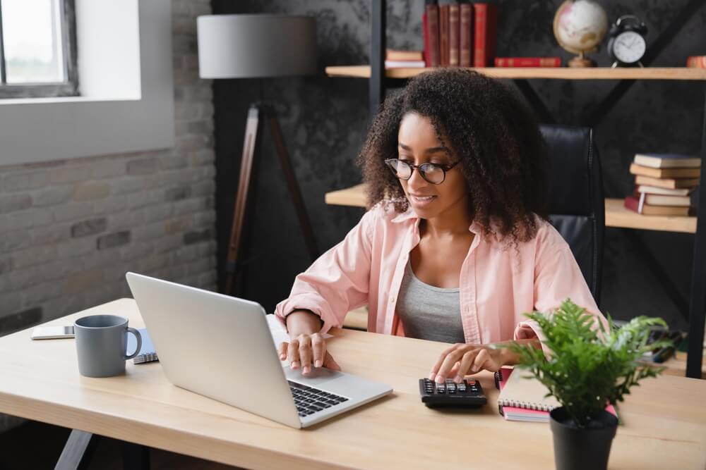 woman managing her debt