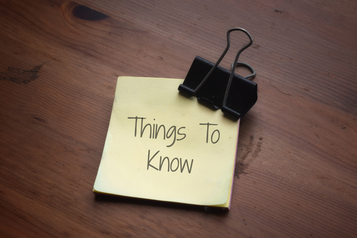 things to know written on post it