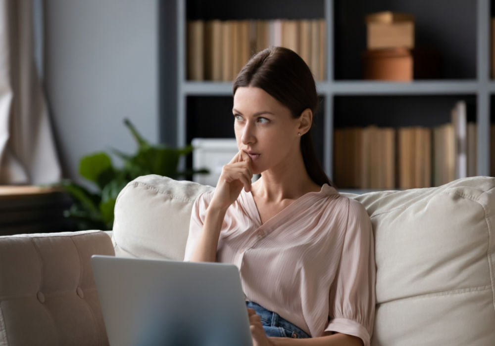 woman wondering about title loans vehicle inspection