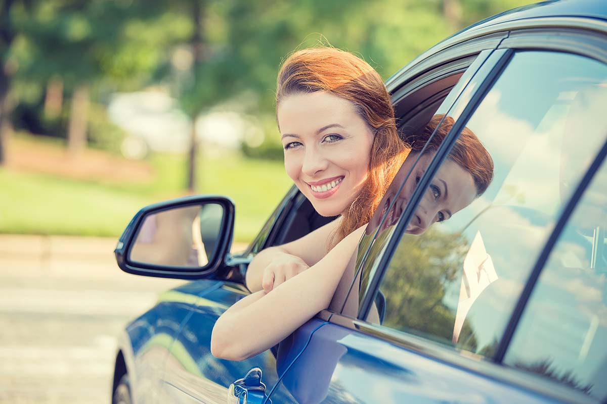 girl is happy with her car title equity loan