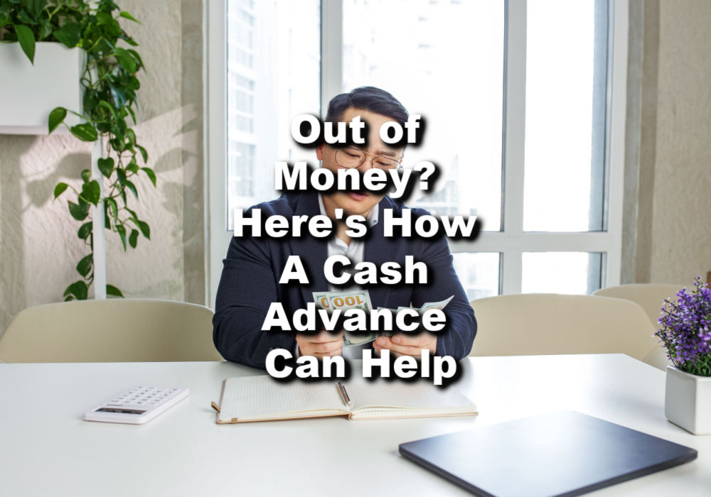 man counting cash advance money