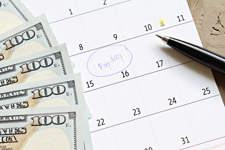 payday cash advance calendar