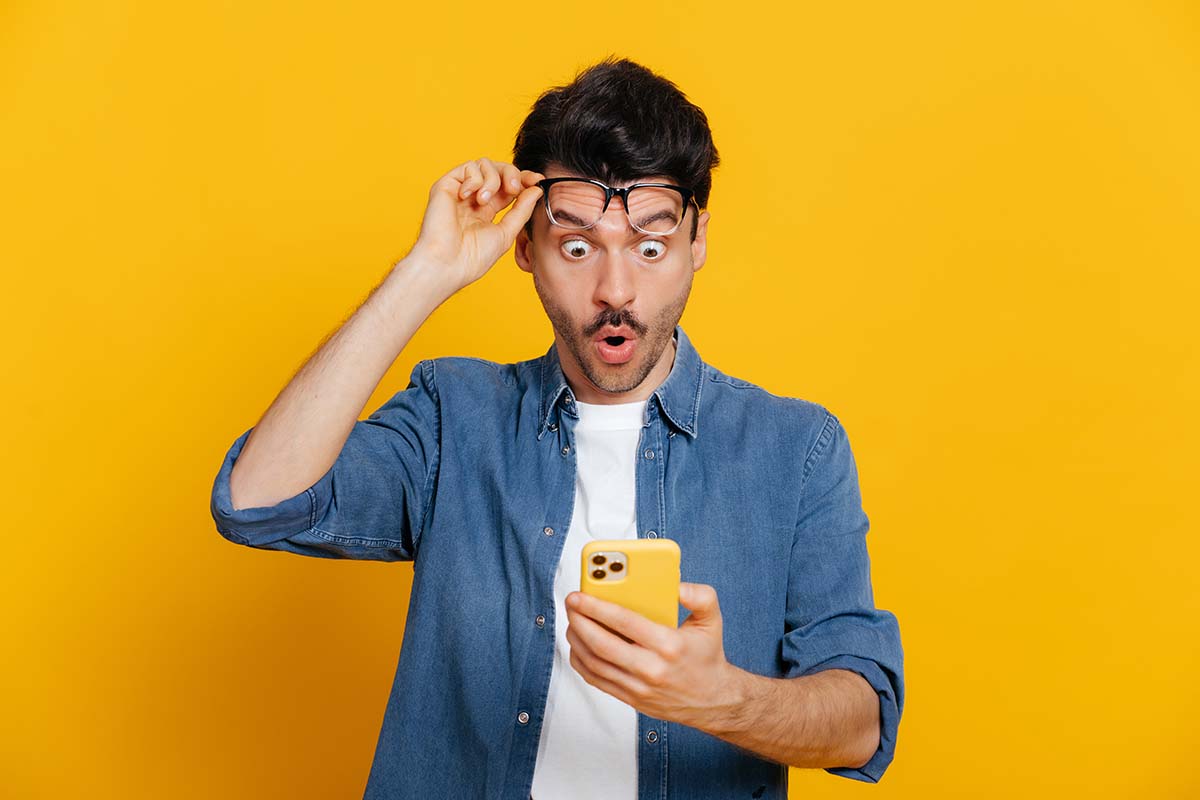 surprised man learning about vehicle title loans