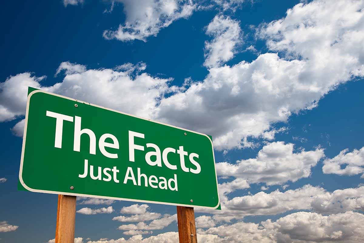 Sign that says facts about vehicle title loans