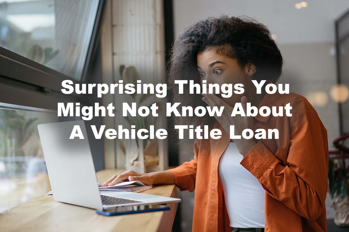 woman surprised about vehicle title loans online