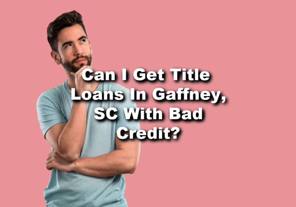 man thinking about Gaffney title loans