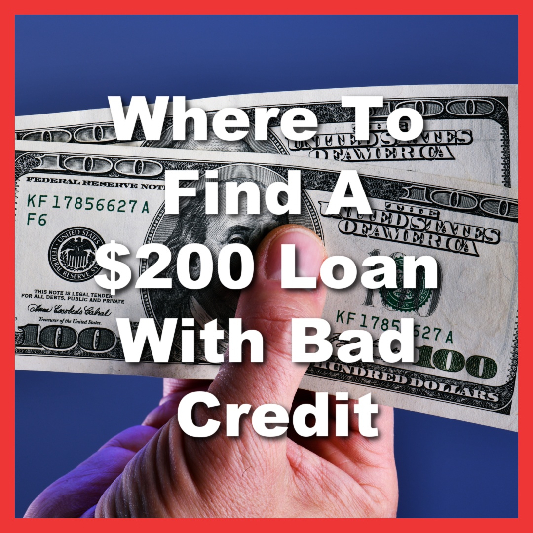 holding $200 from a payday loan with text Where To Find A $200 Loan With Bad Credit