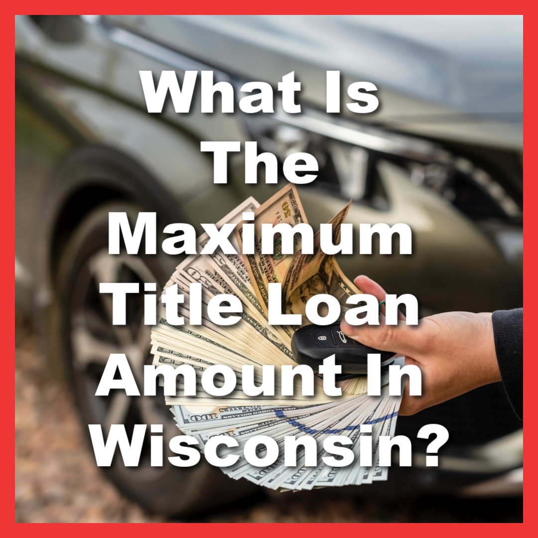 holding Wisconsin title loan cash in front of vehicle