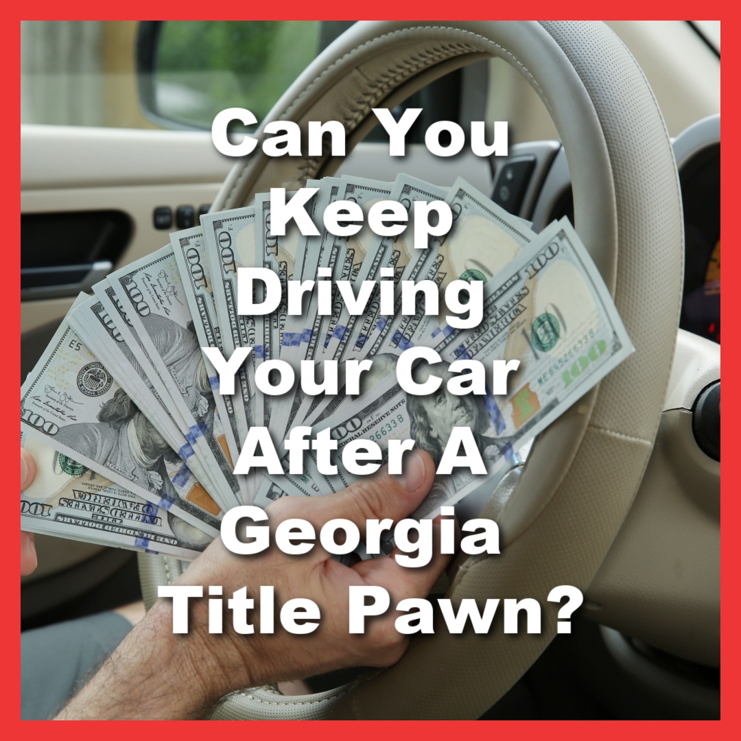 holding cash from Georgia title pawn in car