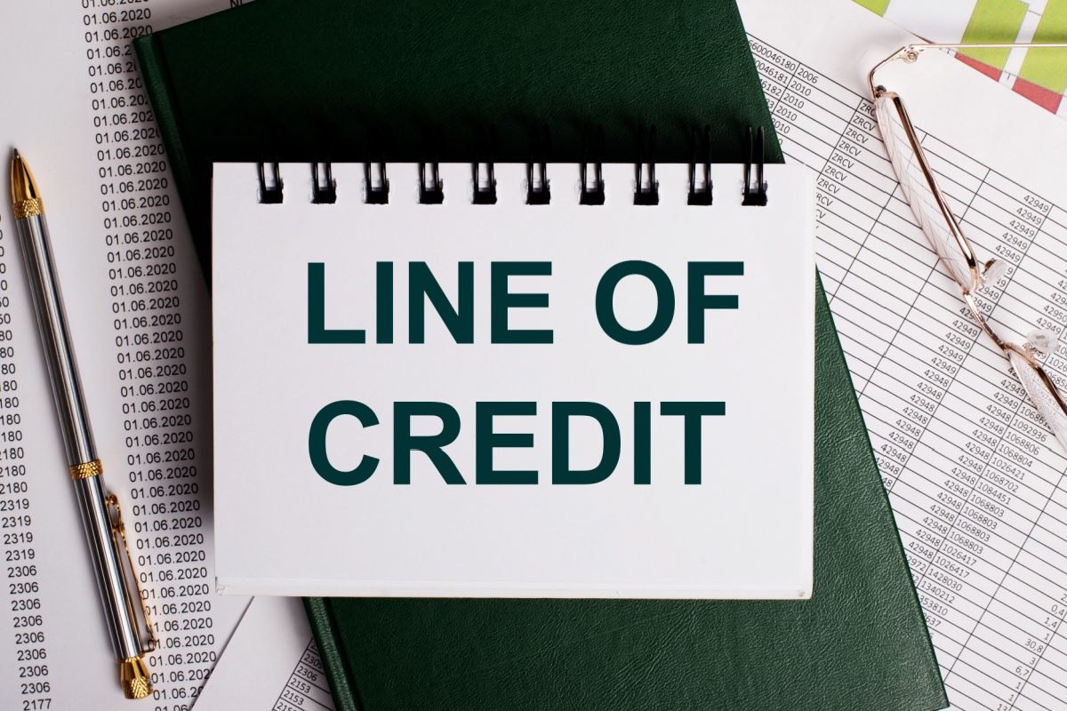line of credit written on notepad