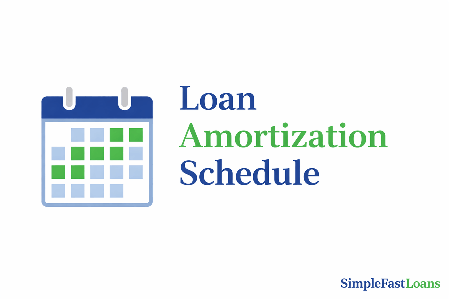 Loan amortization schedule with icon