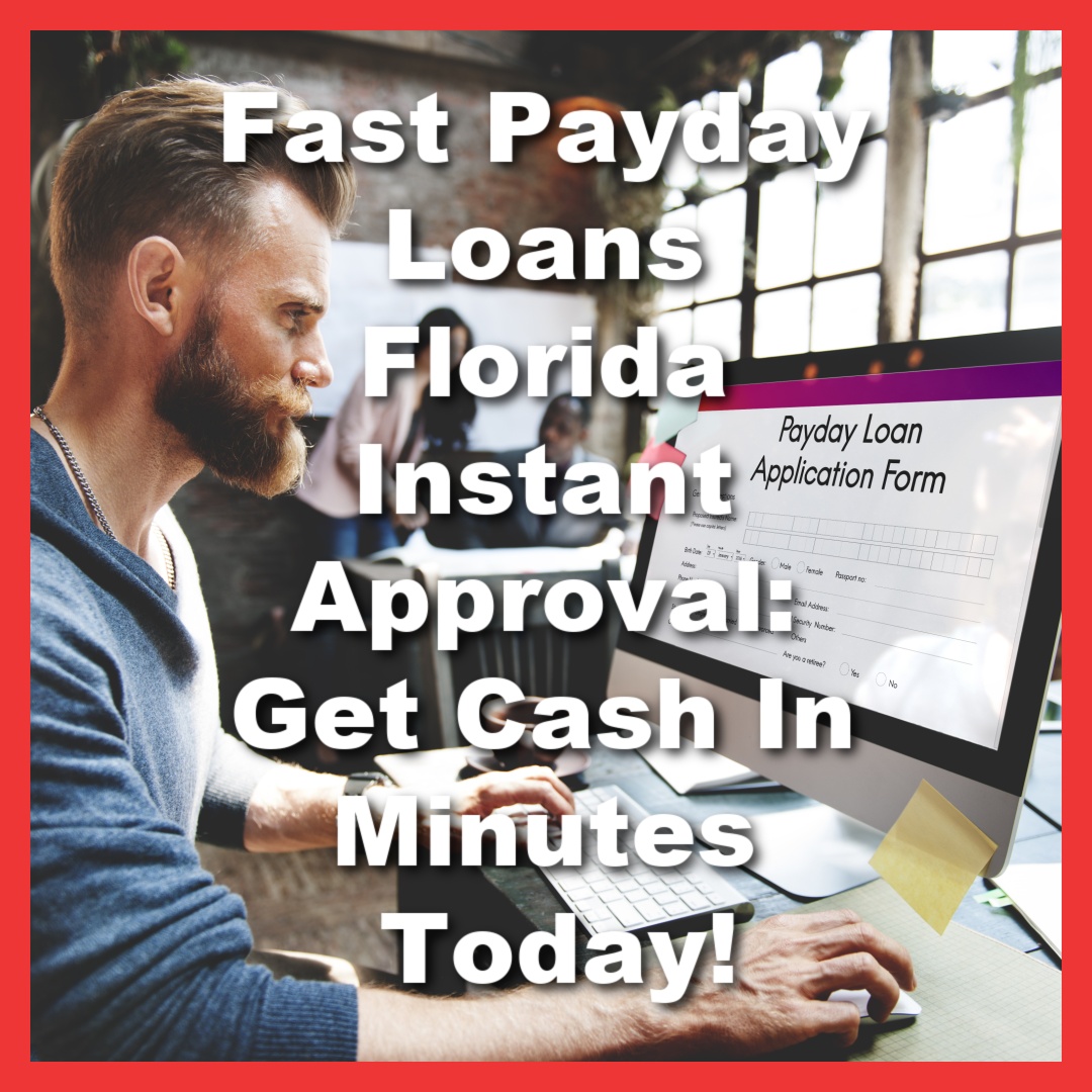 man fills out online payday loan application form