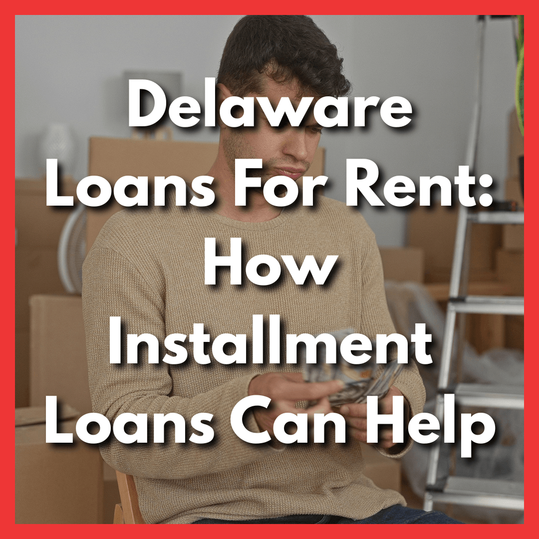 man holds money from loans for rent in Delaware