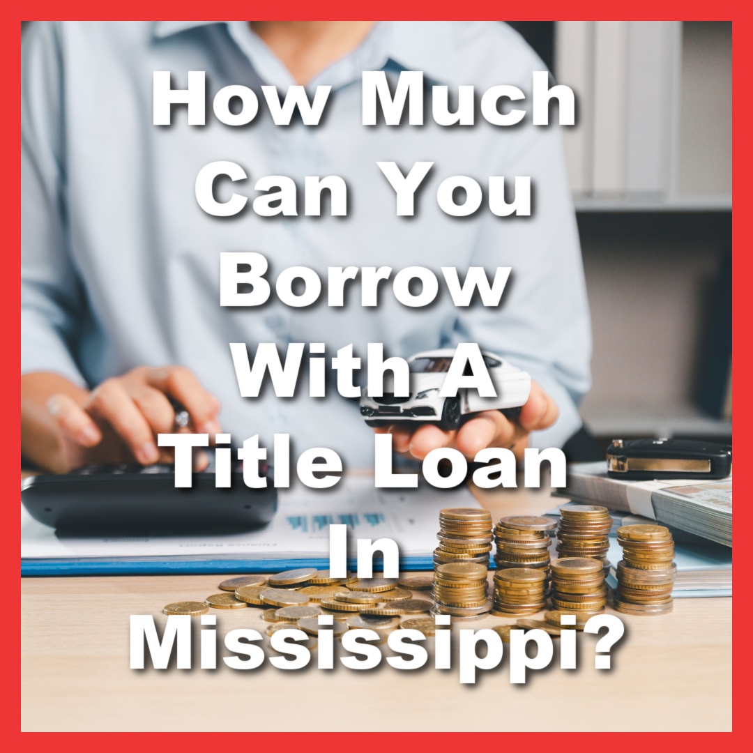 man holds toy car with title loan money on the table