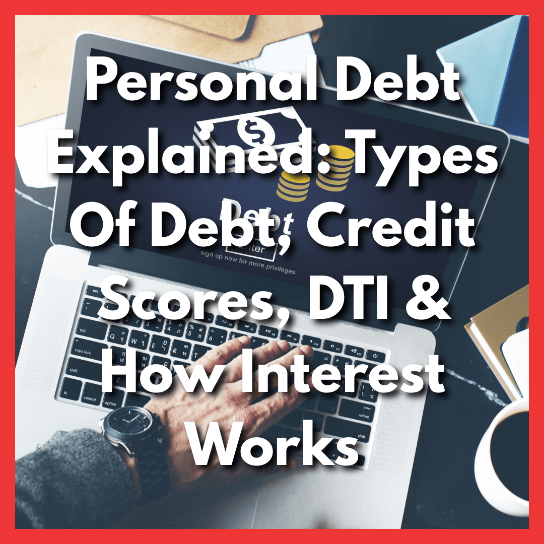 man researches personal debt questions online