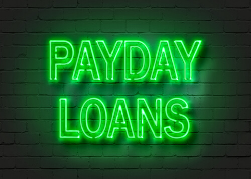 payday loans neon sign