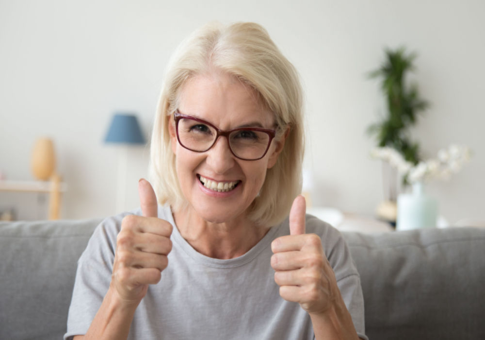 woman happy because of her loan