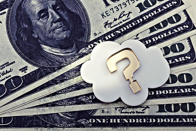 payday loan cash with a question mark