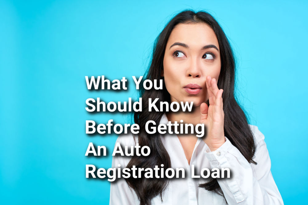 know this about registration loans