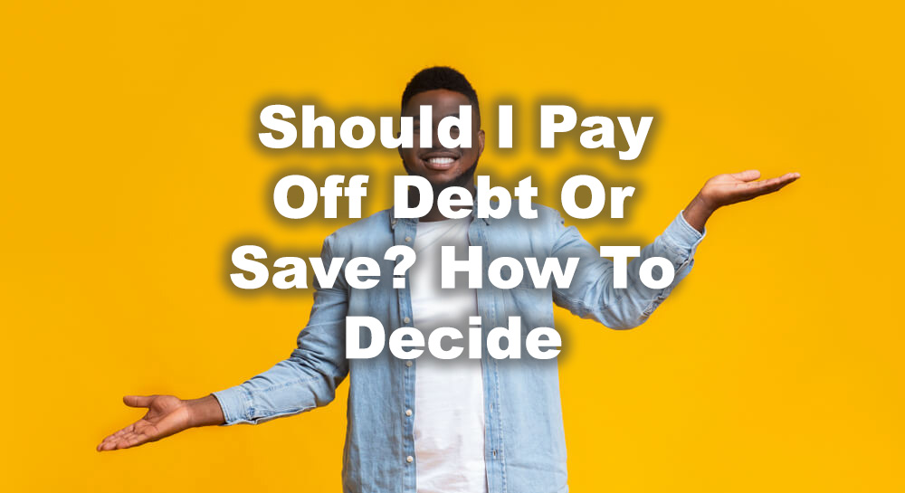 man considering whether to pay off debt or save