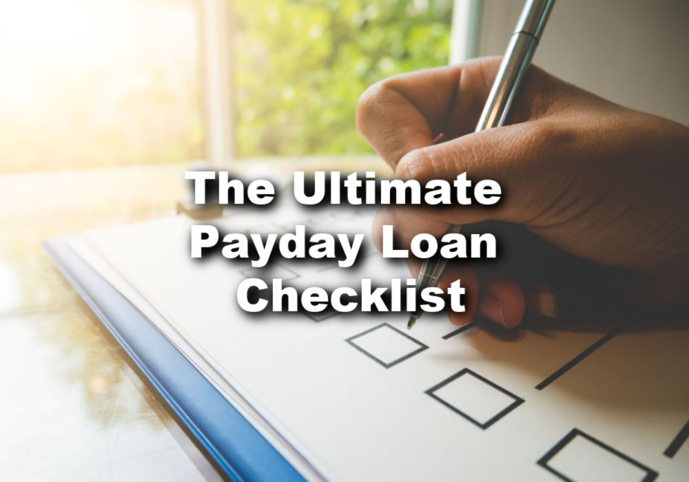 tips on payday loan checklist