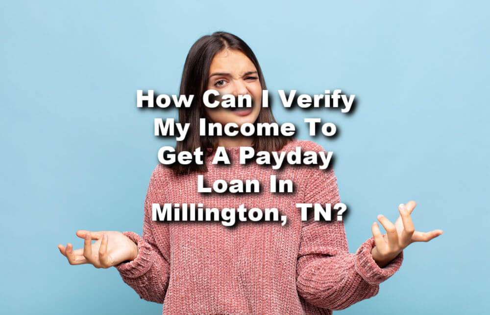 woman thinking of payday loan in Millington, TN