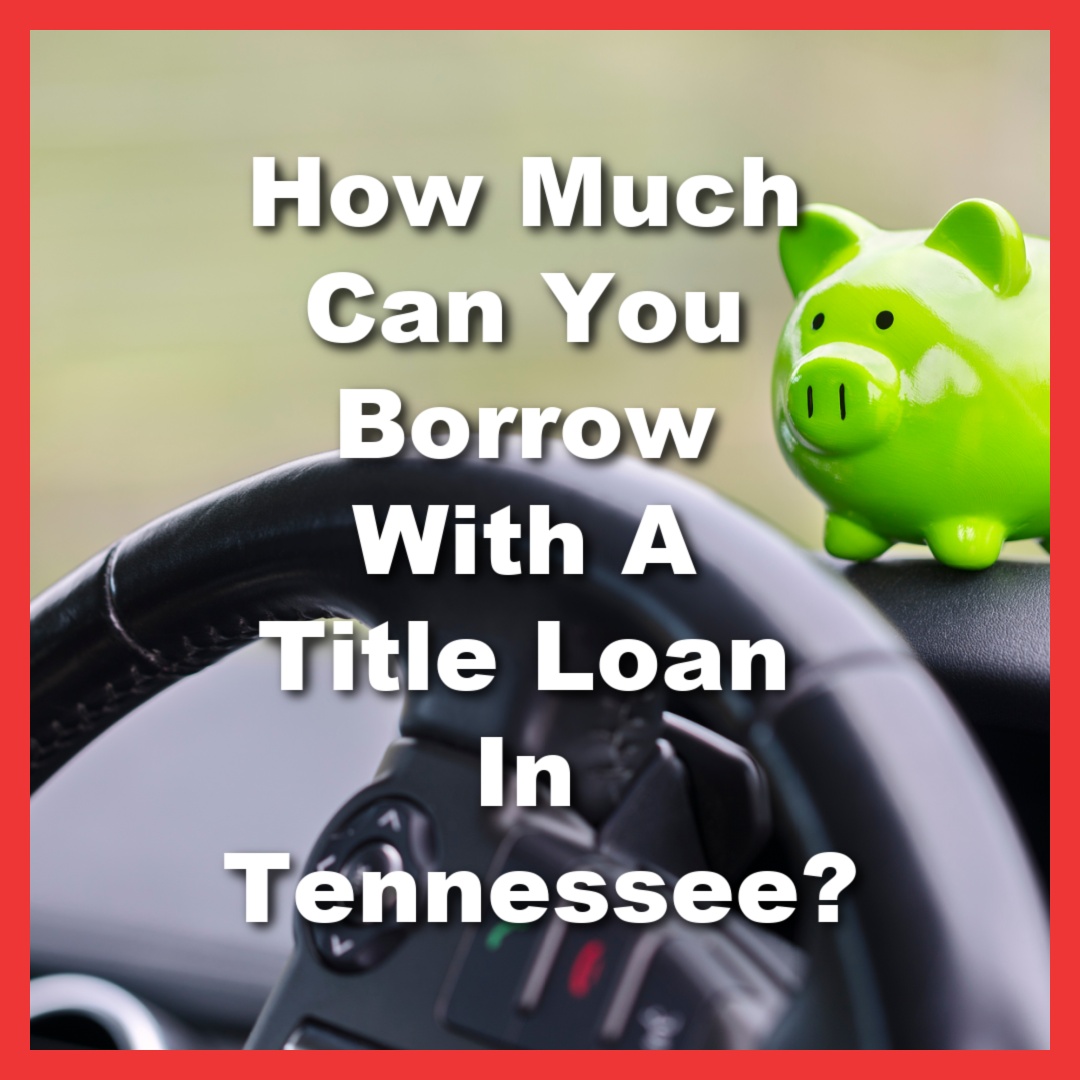 piggybank with title loan cash in a car