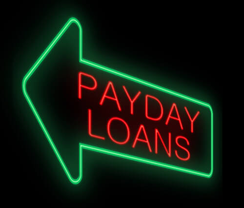 payday loan neon sign