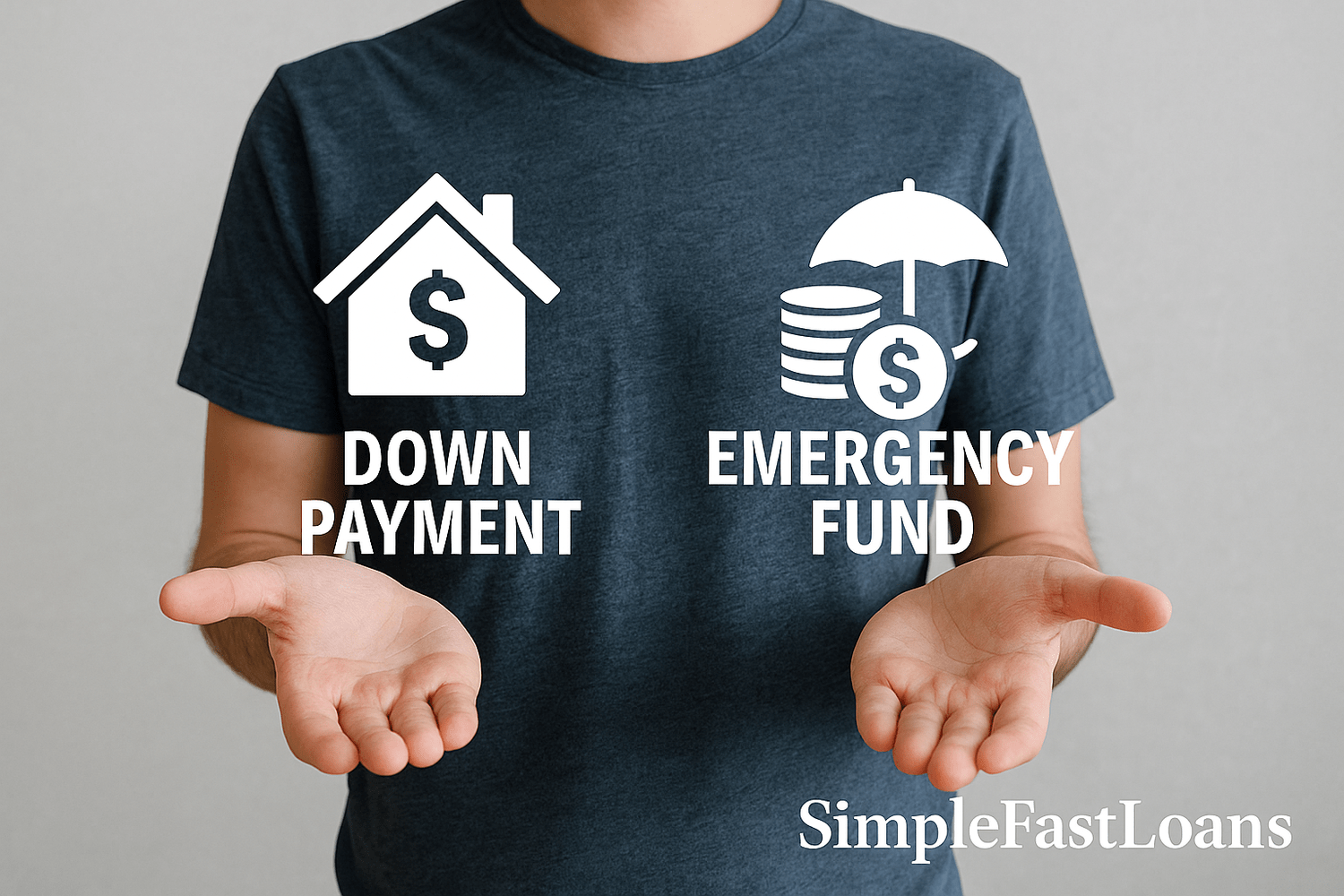 Person weight options between saving for a down payment and emergency fund