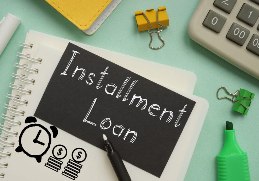 installment loan written on paper