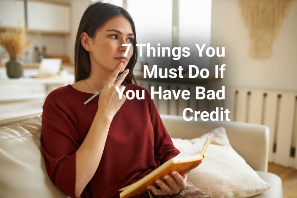 things to do for bad credit graphic